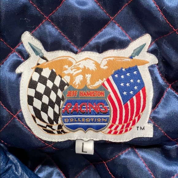 Men's DuPont Leather Race /Chase Nascar Jacket - Picture 3 of 4